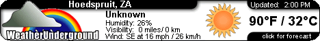 Click for Hoedspruit, South Africa Forecast